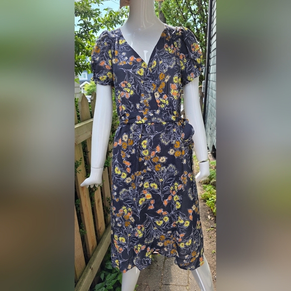 Velvet by graham and Spencer wrap dress. Boho floral, small - Picture 1 of 15
